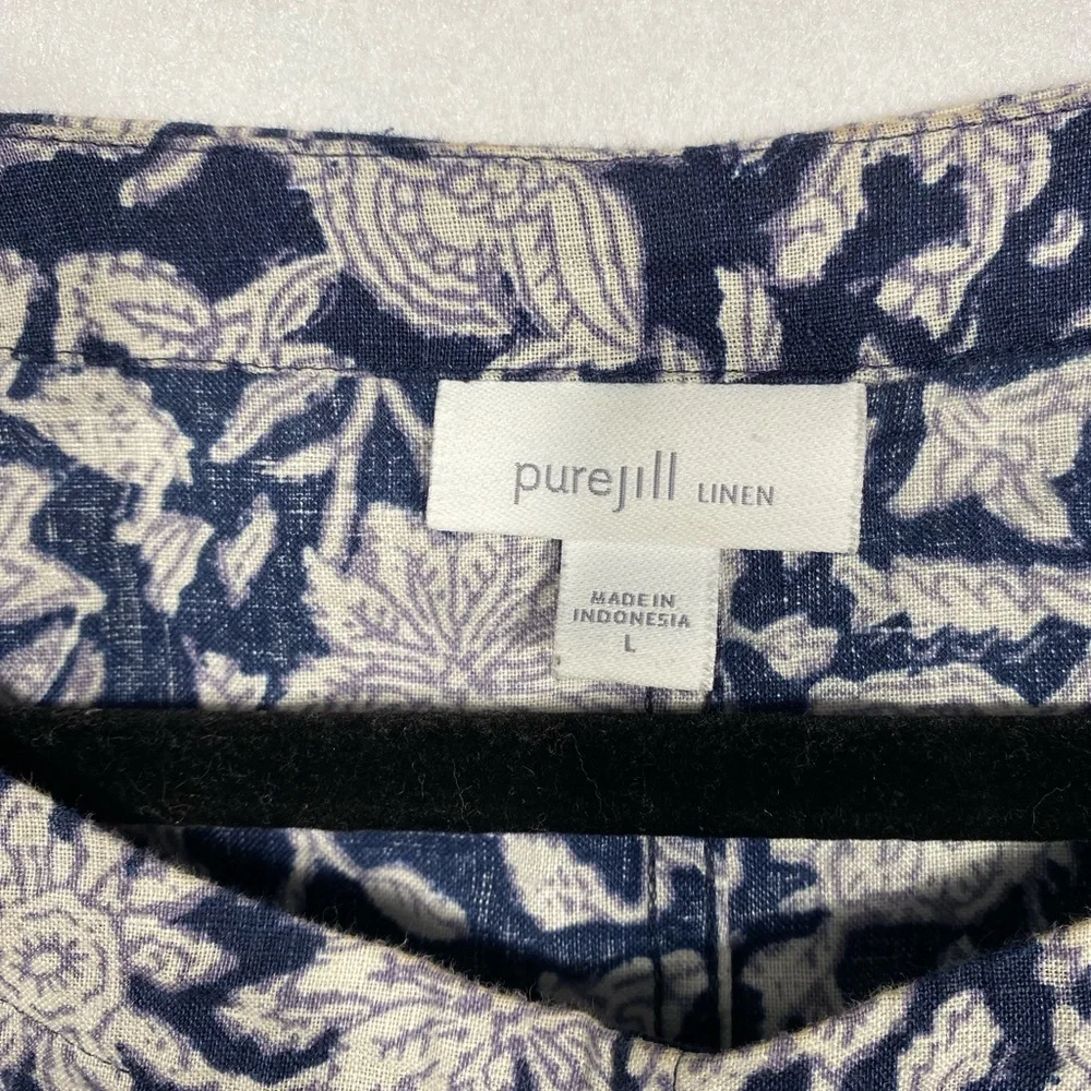 Pure Jill 100% Linen Floral Top size Large
Boxy Fit Lagenlook - Picture 3 of 8